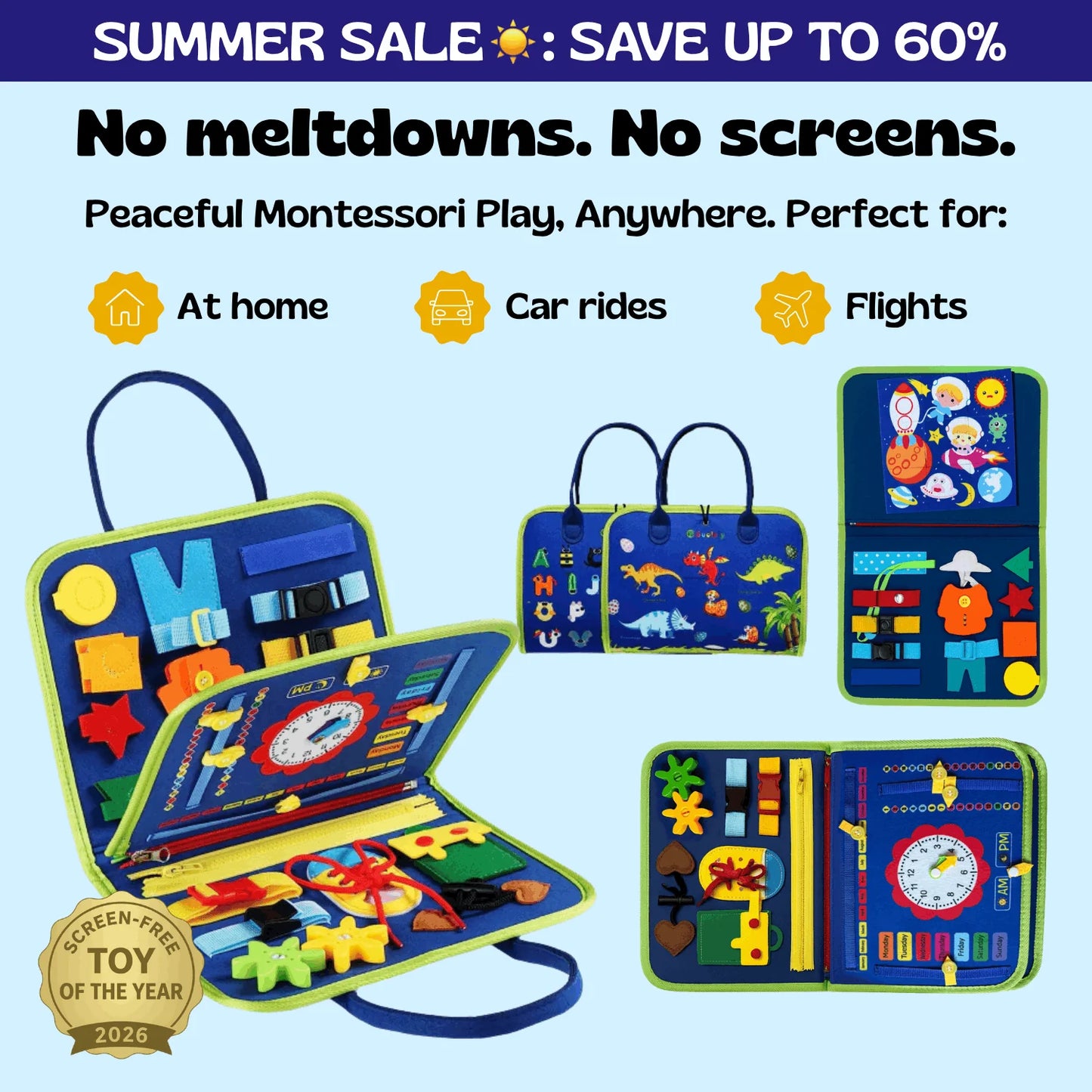 ORLO™ Montessori Busy Board