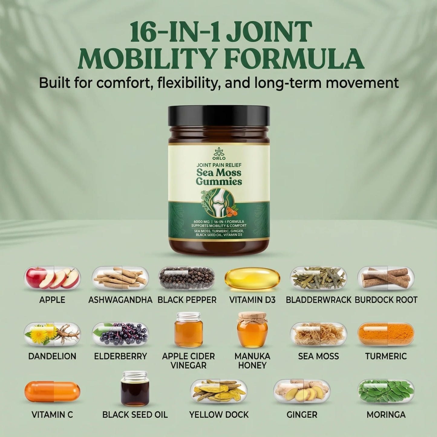 Sea Moss 16-In-1 Gummies - For Joint Comfort & Mobility